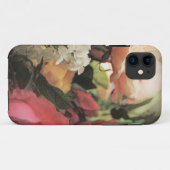 赤の芸術の花のヴィンテージの鮮やかな背景 Case-Mate iPhoneケース (裏面(横))