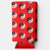 赤の英陽サークル スリム缶クーラー (正面)