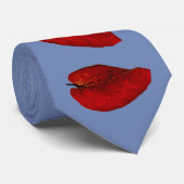 赤の葉の落下を示すタイ ネクタイ (ロール)