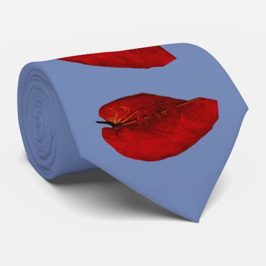 赤の葉の落下を示すタイ ネクタイ (ロール)