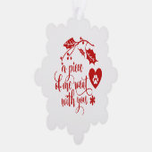 赤の記念クリスマス オーナメントカード (右)