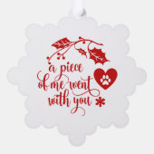 赤の記念クリスマス オーナメントカード (裏面)