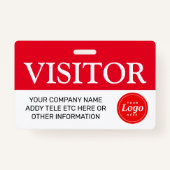 赤の訪問者バッジ バッジ (正面)