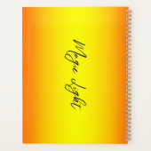 赤の輝く炎の妖精の女の子ファンタジーグリッター魔法 プランナー手帳 (裏面)