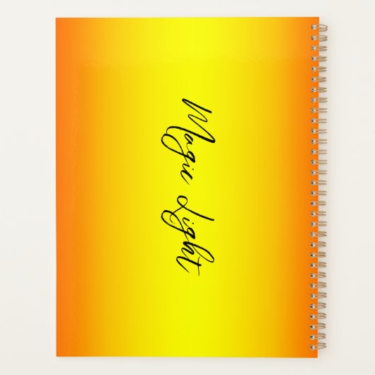 赤の輝く炎の妖精の女の子ファンタジーグリッター魔法 プランナー手帳 (裏面)