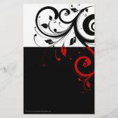 赤の逆巻きの黒と白 チラシ (裏面)