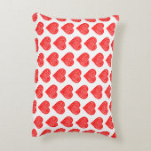 赤の遊カードシンボルハートシェイプLino Cut アクセントクッション (裏面(縦))
