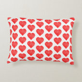 赤の遊カードシンボルハートシェイプLino Cut アクセントクッション (裏面)