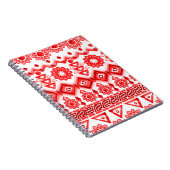 赤の部族、水色の民族パターン。 ノートブック (右側)