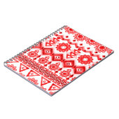 赤の部族、水色の民族パターン。 ノートブック (左側)