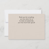 赤の金ゴールドの渦巻およびクリームは感謝していしています サンキューカード (裏面)