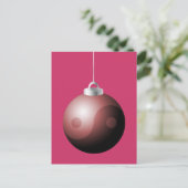 赤の陰陽のクリスマスの球 シーズンポストカード (スタンド正面)