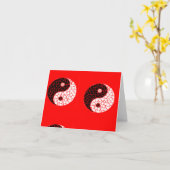 赤の陽円 カード (黄色い花)