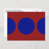 赤の青い円 ポストカード (正面/裏面)