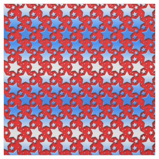 赤の青く白い星 ファブリック (見本)