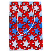 赤の青く白い星 ミディアムペーパーバッグ (正面)