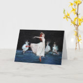 赤の靴 カード (黄色い花)