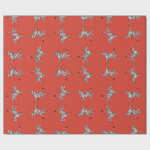 赤の高い5頭のシマウマ