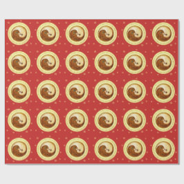 赤の鳩の平和及び調和の包装紙 ラッピングペーパー