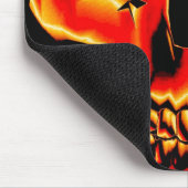 赤の黄と黒のスカルマウスパッド マウスパッド (コーナー)