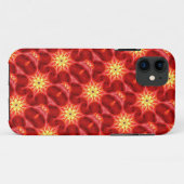 赤の黄色のオーナメント Case-Mate iPhoneケース (裏面(横))