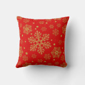 赤の黄金の雪 クッション (裏面)