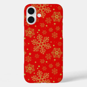 赤の黄金の雪 iPhone 16 PLUSケース