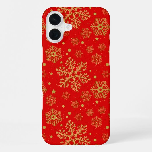 赤の黄金の雪 iPhoneケース (裏面)