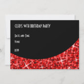 赤の黒いカーブ'招待状'の招待 招待状 (裏面)