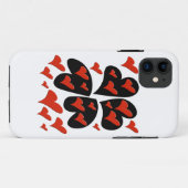 赤の黒のハート Case-Mate iPhoneケース (裏面(横))