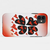 赤の黒のハート Case-Mate iPhoneケース (裏面(横))