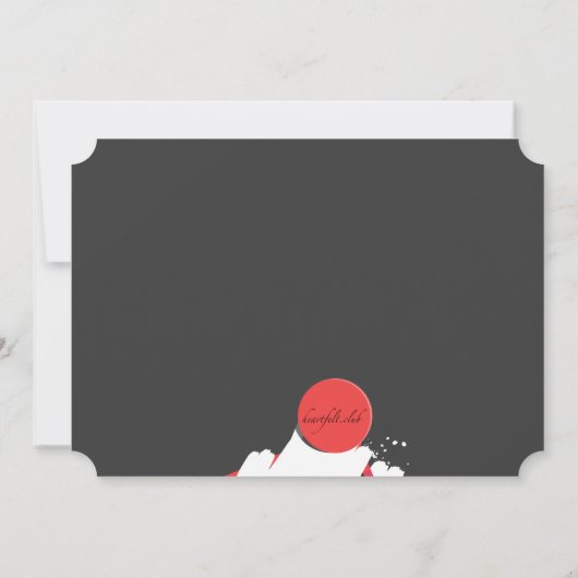 赤の黒は横の写真の招待状を詳しく述べます 招待状 (裏面)