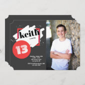 赤の黒は横の写真の招待状を詳しく述べます 招待状 (正面/裏面)