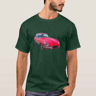 赤の1964年のジャガーXKEの旧式なスポーツ・カー Tシャツ