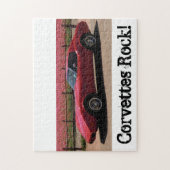 赤の1975年のコルベットL82のアカエイのパズル ジグソーパズル (縦)