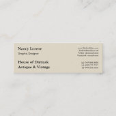 赤の30sバレンタインのハート スキニー名刺 (裏面)