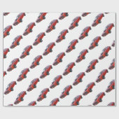 赤の70年代筋肉車 ラッピングペーパー (フラット)