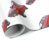 赤の70年代筋肉車 ラッピングペーパー (ロールコーナー)