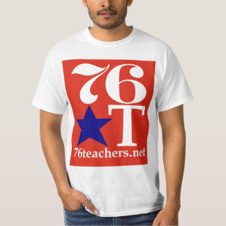 赤の76Teachers価値Tシャツの青 Tシャツ