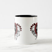 (赤の)マグに玉を付けるために生まれて下さい ツートーンマグカップ (中央)