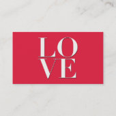 赤の「ラブ」名刺 名刺 (裏面)