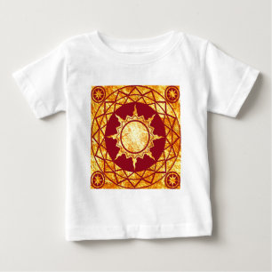赤のAtlantean金ゴールド ベビーTシャツ
