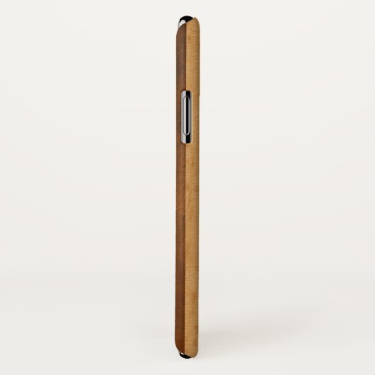 赤のHaleiwaのサーフボードのフェイクな木製のハイビスカス Case-Mate iPhoneケース (裏面/右)