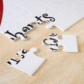 赤のIハート象 ジグソーパズル (側面)