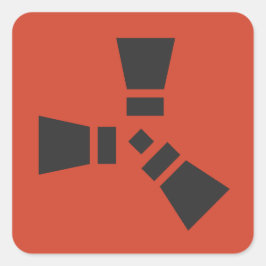 赤のRUSTシンボル黒 スクエアシール