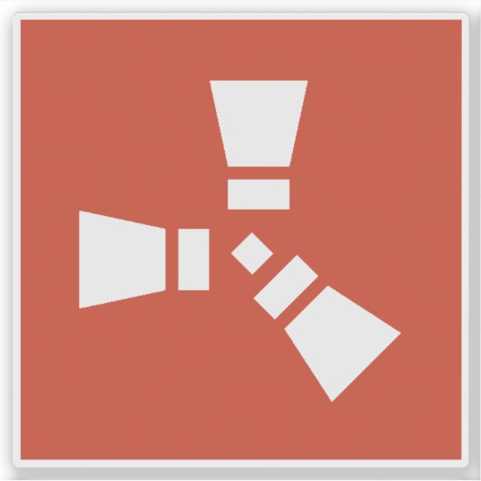 赤のRUST記号（白） シール (正面)