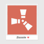 赤のRUST記号（白） シール (シート)