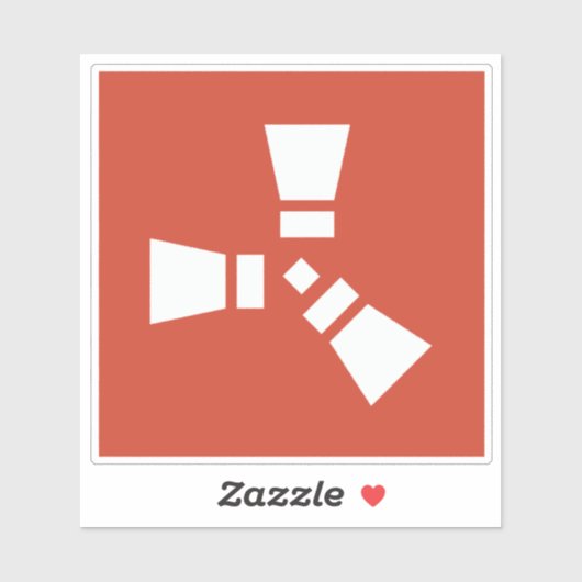 赤のRUST記号(白) シール (シート)