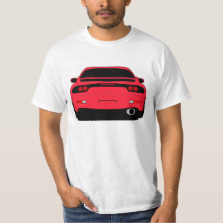 赤のRX7テーマのワイシャツ Tシャツ