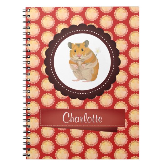 赤はあなたの一流のハムスターを加えます ノートブック (正面)